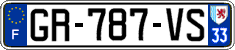 French license plate, SIV (ordinary)