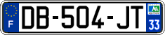 French license plate, SIV (ordinary)