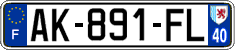 French license plate, SIV (ordinary)