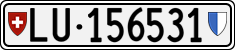 License plate of Switzerland, Cars