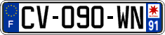 French license plate, SIV (ordinary)