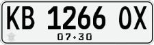 License plate of Indonesia, Regular plates
