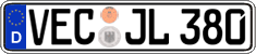 German license plate, Regular plates