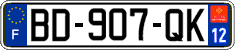 French license plate, SIV (ordinary)