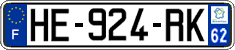French license plate, SIV (ordinary)