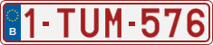 License plate of Belgium, Regular plates (2010)