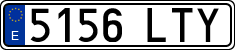 License plates of Spain, Ordinary (2000)