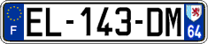 French license plate, SIV (ordinary)