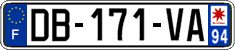 French license plate, SIV (ordinary)