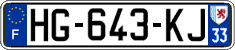 French license plate, SIV (ordinary)