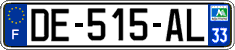 French license plate, SIV (ordinary)