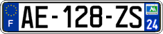 French license plate, SIV (ordinary)