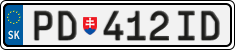 License plate of Slovakia, Cars