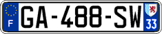 French license plate, SIV (ordinary)