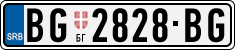 License plate of Serbia, Cars