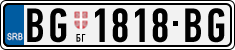 License plate of Serbia, Cars