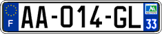 French license plate, SIV (ordinary)