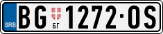 License plate of Serbia, Cars