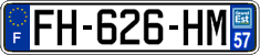 French license plate, SIV (ordinary)