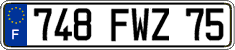 French license plate, FNI