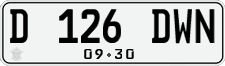 License plate of Indonesia, Regular plates