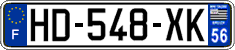 French license plate, SIV (ordinary)