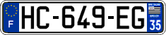 French license plate, SIV (ordinary)