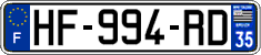 French license plate, SIV (ordinary)