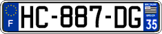 French license plate, SIV (ordinary)