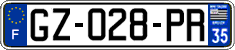 French license plate, SIV (ordinary)