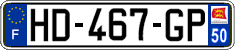 French license plate, SIV (ordinary)