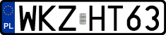 License plates of Poland, Regular car plates