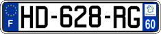 French license plate, SIV (ordinary)