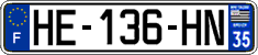 French license plate, SIV (ordinary)