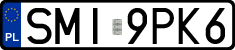 License plates of Poland, Regular car plates