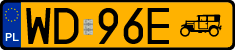 License plates of Poland, Oldtimers