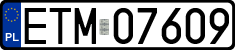 License plates of Poland, Regular car plates