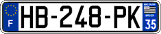 French license plate, SIV (ordinary)