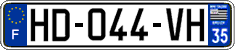 French license plate, SIV (ordinary)