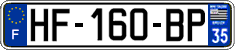 French license plate, SIV (ordinary)