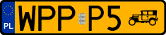 License plates of Poland, Oldtimers