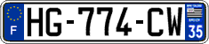 French license plate, SIV (ordinary)