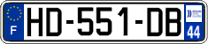 French license plate, SIV (ordinary)