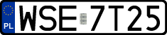 License plates of Poland, Regular car plates
