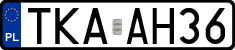 License plates of Poland, Regular car plates