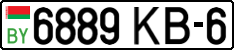 License plate Belarus, Cars (2004)