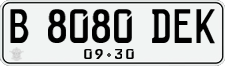 License plate of Indonesia, Regular plates