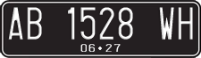 License plate of Indonesia, Regular plates