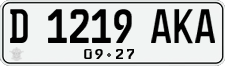 License plate of Indonesia, Regular plates