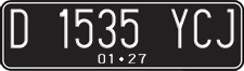 License plate of Indonesia, Regular plates